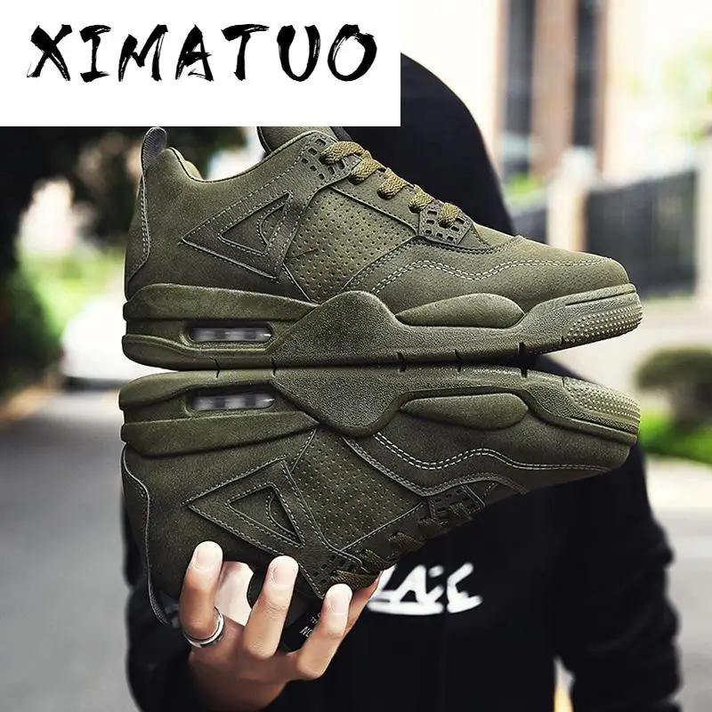 Мужские кроссовки с вулканизированной подошвой модные высоким берцем удобная