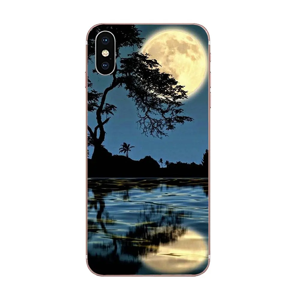 For Sony Xperia Z Z1 Z2 Z3 Z4 Z5 compact Mini M2 M4 M5 T3 E3 E5 XA XA1 XZ Premium TPU Screen Protector Beautiful Moon | Мобильные