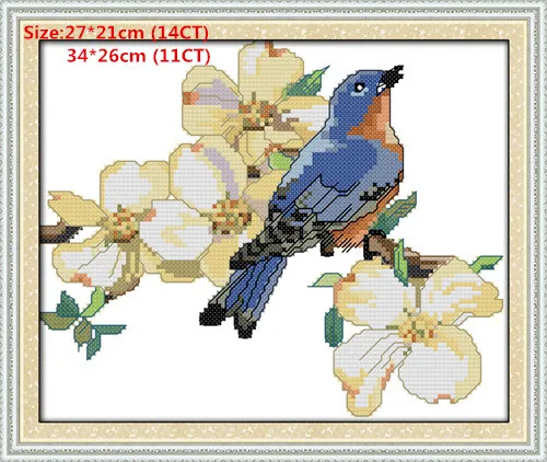 Pretty bird 2 Осенние птицы китайский Счетный крест наборы узоров Вышивка крестом наборы 14CT 11CT Печать на холсте DMC Набор для вышивки крестом - Цвет: Pretty bird 2
