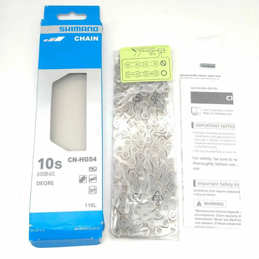 Deore HG54 10 скоростей велосипедная цепь MTB горный велосипед 10s цепи HG-X HG-54 для deore m591 m610 m670 m6000 система - Цвет: Origin package 116L