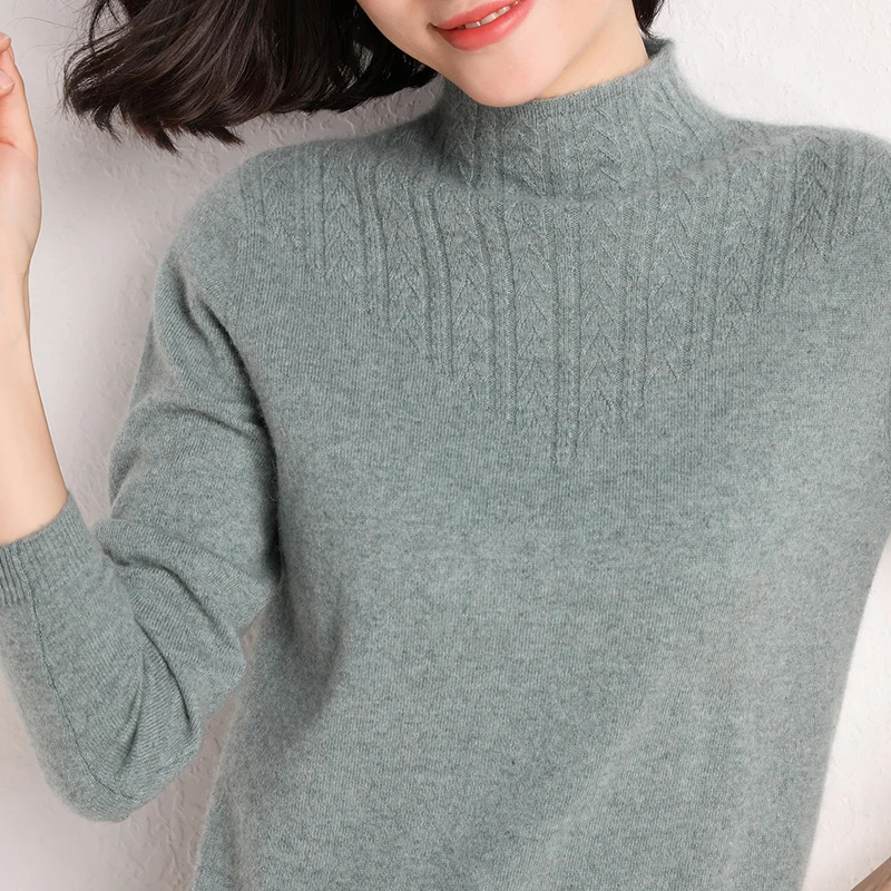 Зимний женский свитер из 100% кашемира вязаные свитера-пуловеры Женский