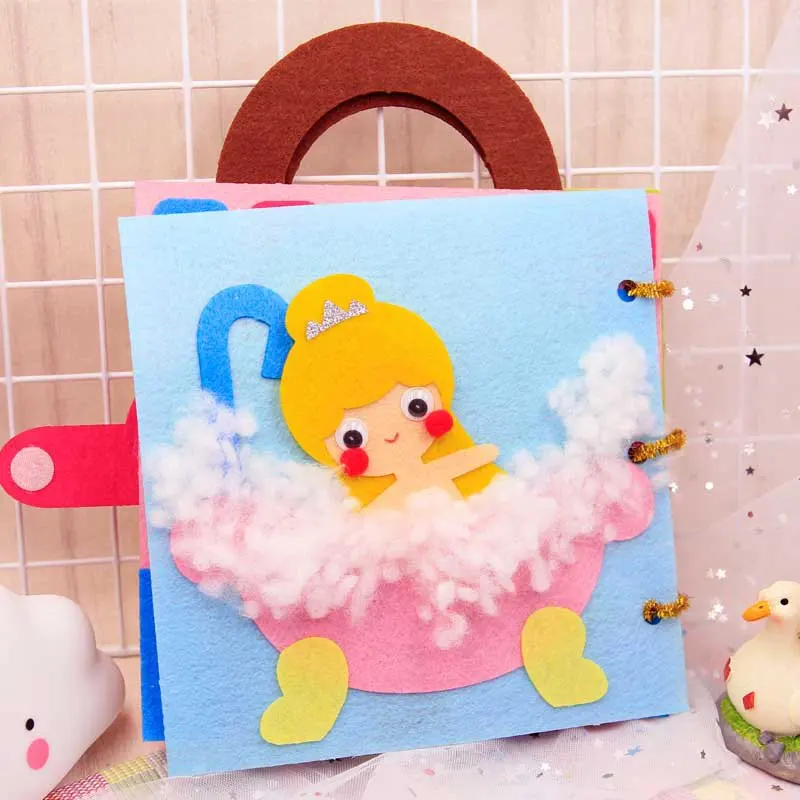 Прекрасная принцесса стиль DIY картина книга Souptoys для маленьких девочек фетровая