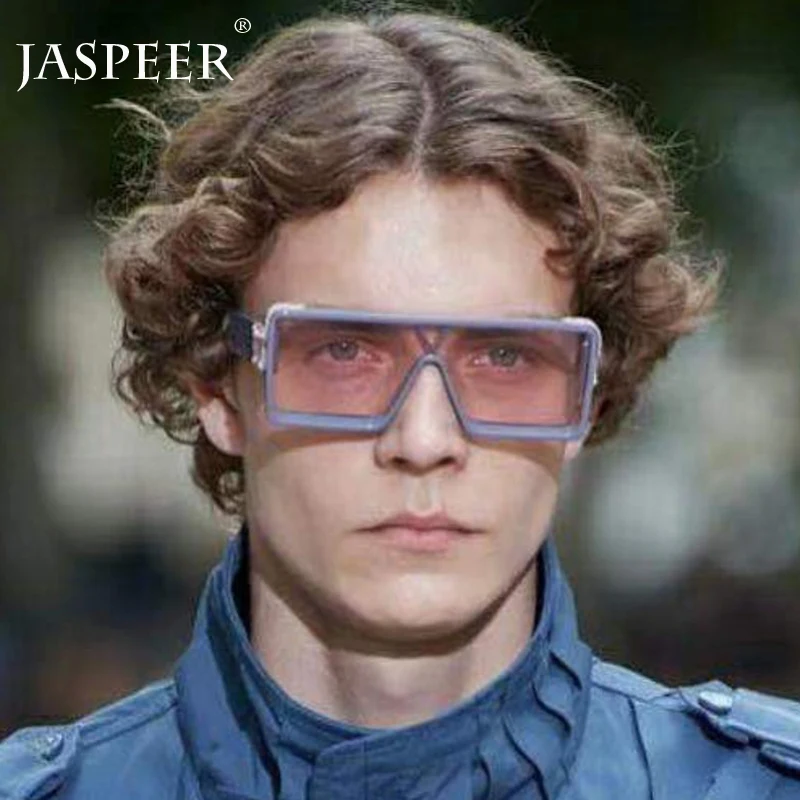 JASPEER большие квадратные солнцезащитные очки для мужчин и женщин с плоским верхом