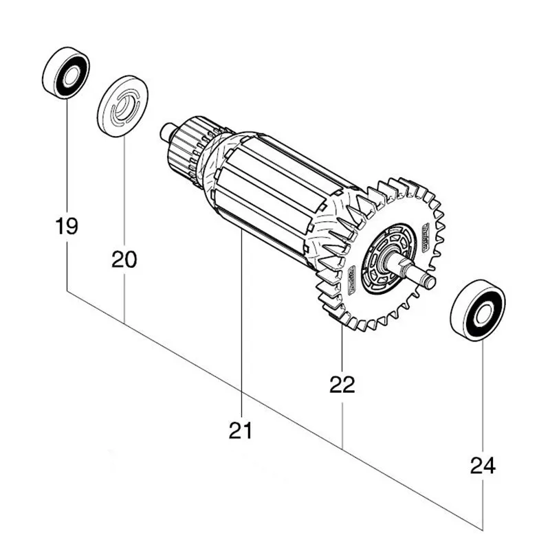 

Якорь двигателя ротора MAKITA AC220-240V-5 513813 для ротора MT412 M4101B