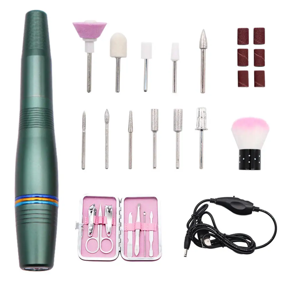 Фрезер для маникюра и педикюра Электрический с USB алюминиевый аппарат нейл арта
