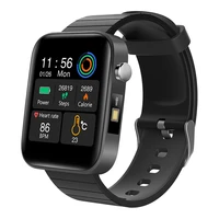 2021 new t68 smart watch men body temperature measure heart rate blood pressure oxygen bracelet call reminder smart watch black