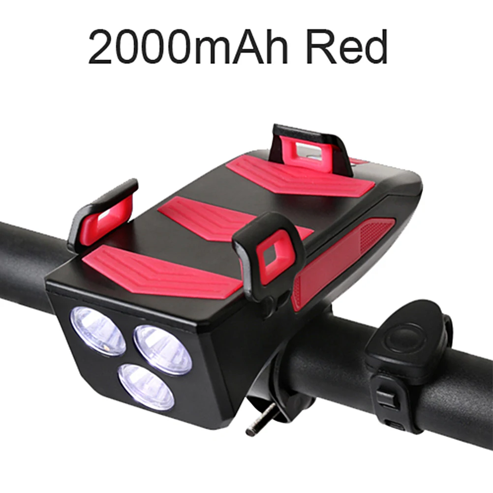 

Power Bank Bicycle Headlight Handlebar Mobile Phone Holder USB Rechargeable Front Bike Light Road MTB Cycling Headlight