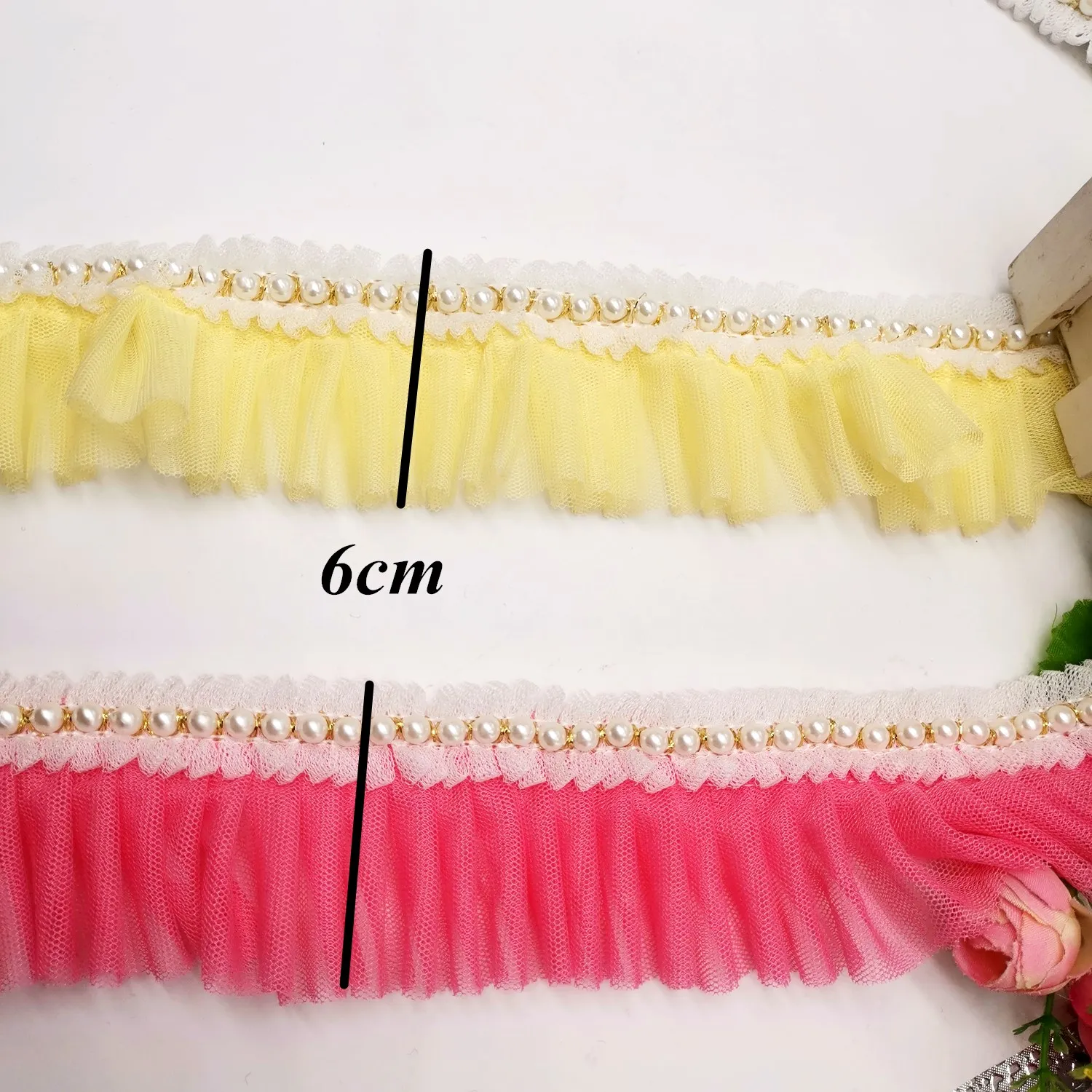 1 метр лента из бисера кружева плиссированная с оборками сетчатый пояс плетеная