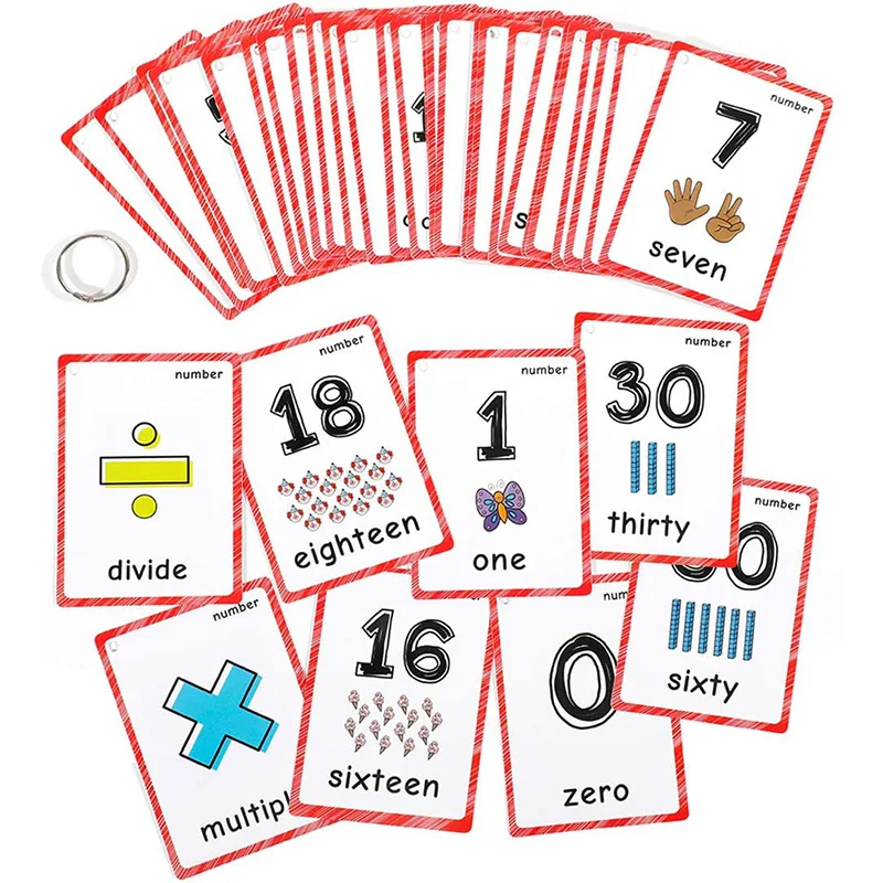 35 шт./компл. английские флэш-карты с цифрами для малышей Детские Обучающие