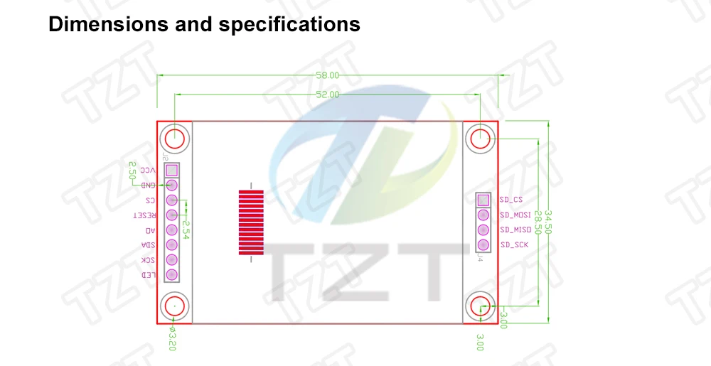 TZT 1,8 дюймов TFT lcd модуль ЖК-экран модуль SPI серийный 51 драйверы 4 IO драйвер TFT Разрешение 128*160 для Arduino