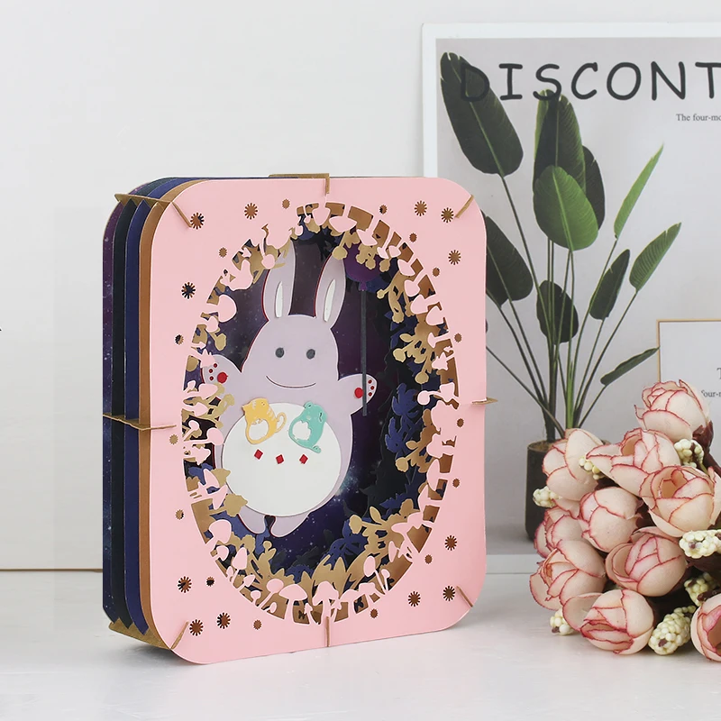 

New Kids 3D Jigsaw Puzzle Cute Rabbit Diy Clever Paper Jigsaw Educational Toys For Children Birthday Gift Party Decor Puzzles