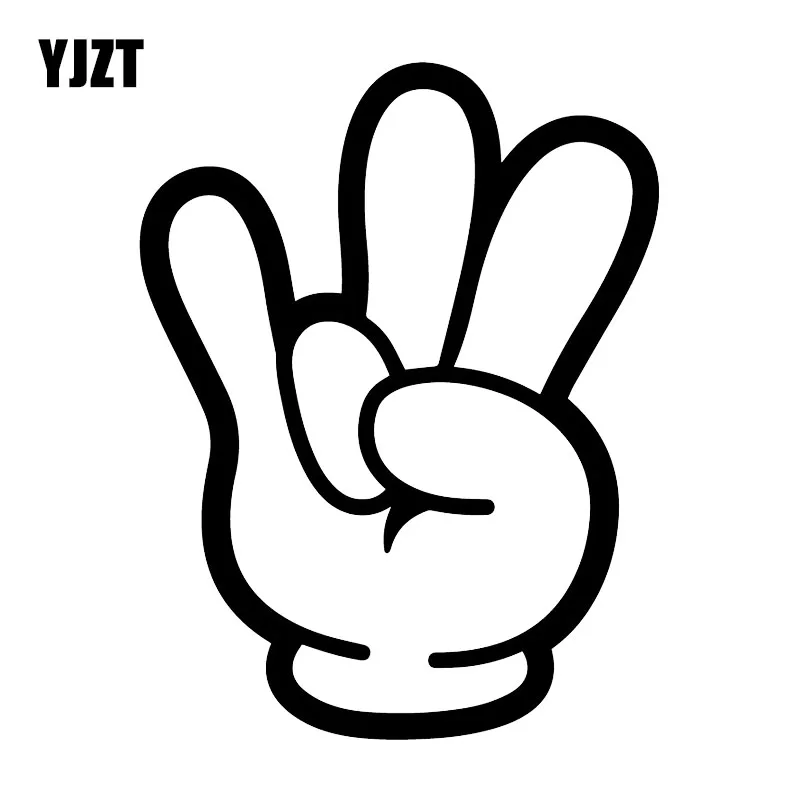

YJZT 12.1X15.8CM Palm Cartoon Vinyl Decal The Whole Body Decoraiton Car Sticker C25-0959