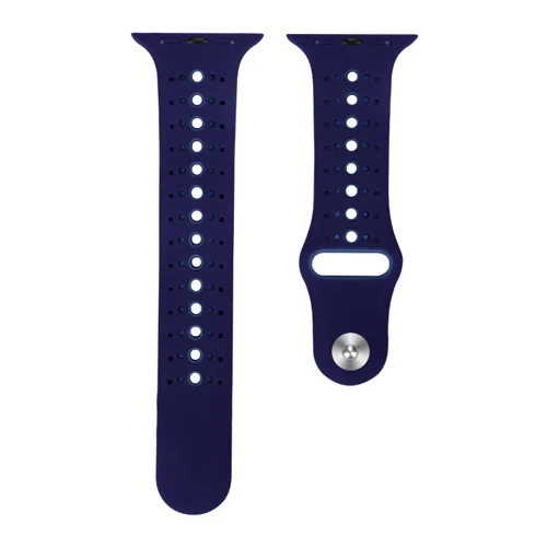 Navy blue Ремешок для apple watch band 4 5 44 мм 40 мм correa iwatch band 3 2 42 мм 38 мм спортивный силиконовый браслет ремень аксессуары для apple watch - Цвет ремешка: Navy blue