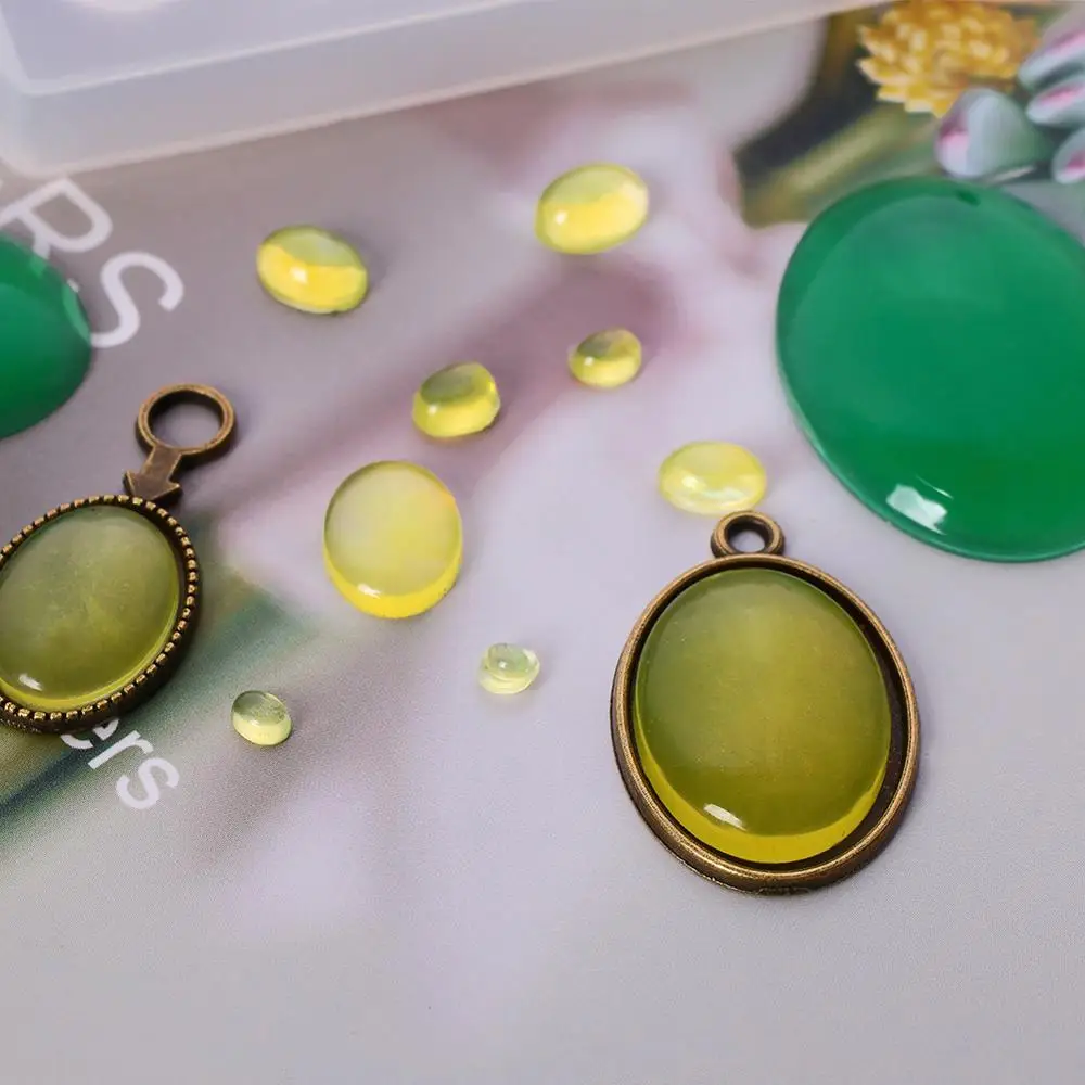 1pc Crystal Silicone Mold Half Ball Cabochon Pendant Resin Epoxy UV for Making Pedant Jewelry Exoxy Molds |