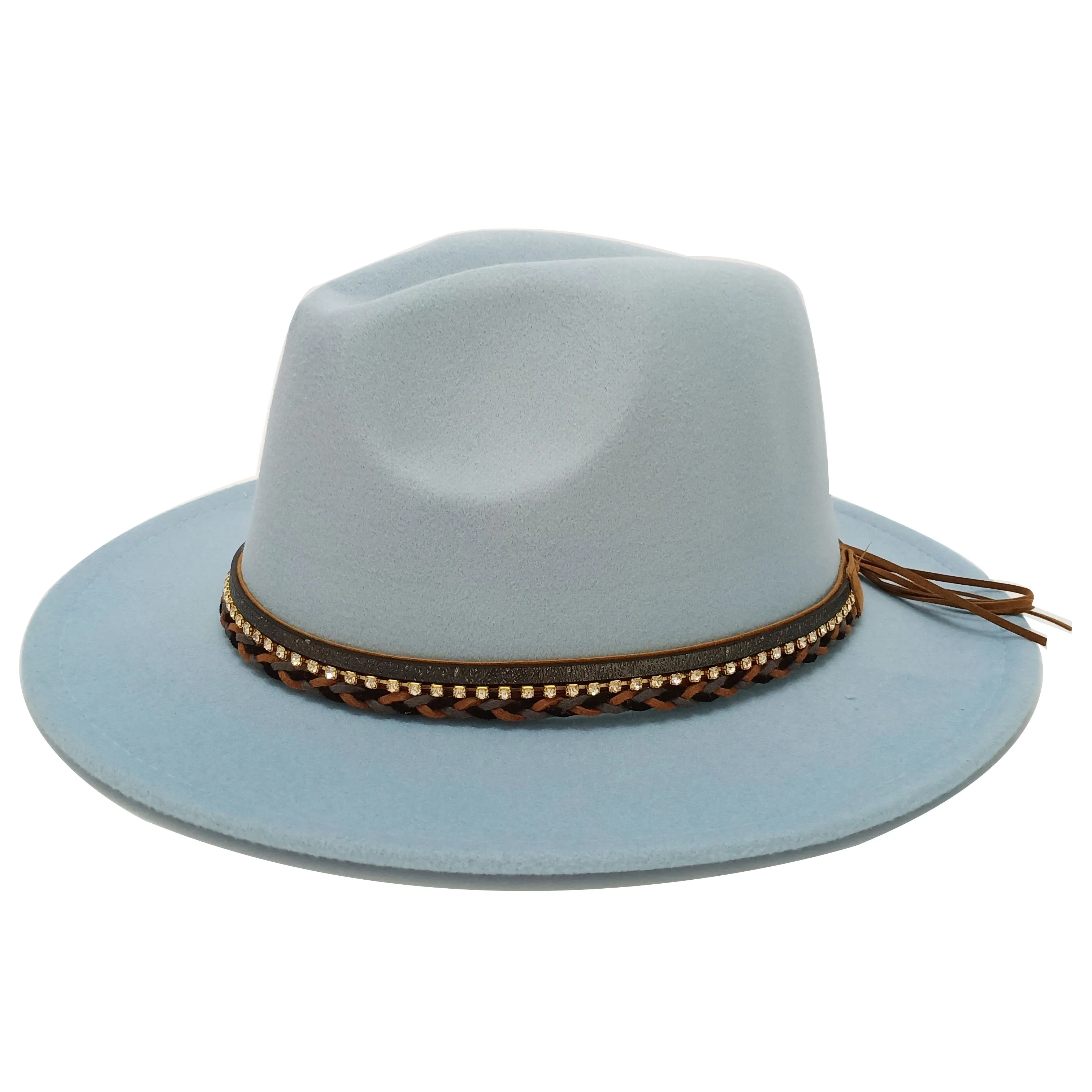 Шляпа фетровая женская модная Панама черная красная осенне-зимняя | Аксессуары