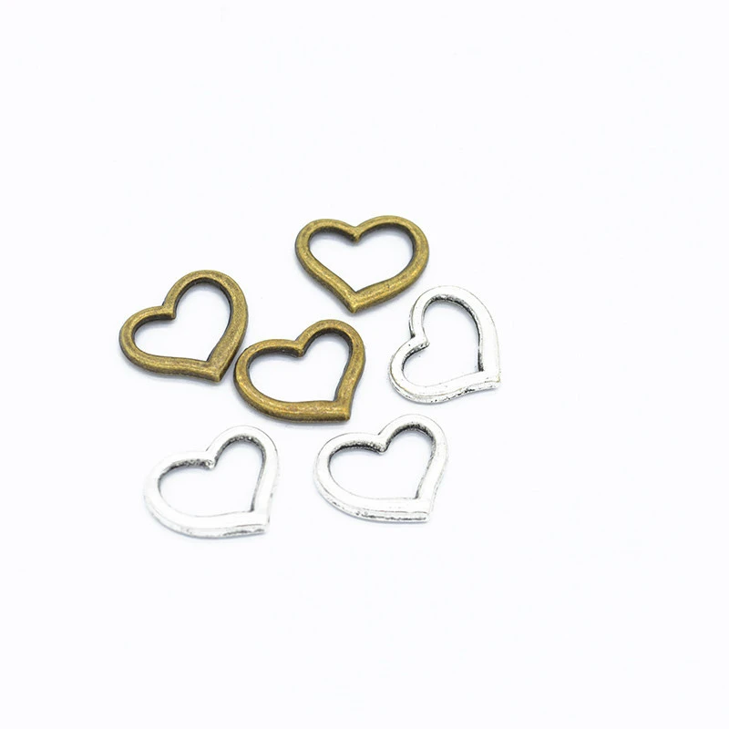 125 шт. подвески в форме сердца для изготовления ювелирных изделий своими руками