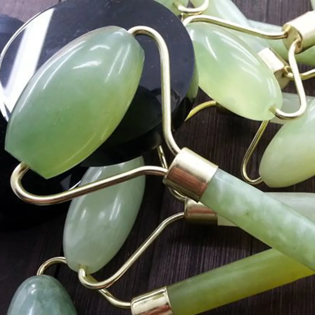 19 натуральный камень роликовый массажер лица тонкий лифтинг инструмент аметист