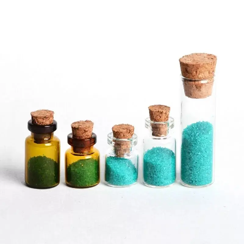 50 шт. маленькие стеклянные бутылки с пробкой 0 6/1/2 5 мл | Дом и сад