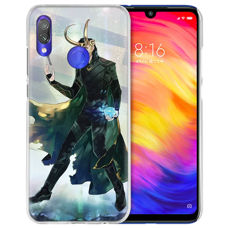 Чехол для Xiaomi Redmi Note 7 7A фотоаппаратов моментальной печати 7S 6 6A 5 Y3 K20 mi 8 до 9 лет CC9 CC9E A1 A2 A3 играть F1 Lite Pro Plus герой Marvel Локи