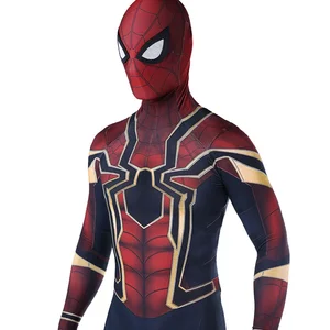 advanced version movie iron man spider costume cosplay 3d print spandex homecoming costume bodysuit halloween cosplay jumpsuit free global shipping