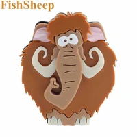 fishsheep cute elephant brooches pins for women kids big cartoon animal mammoth brooch scarf buckle broche clothes jewelry gifts