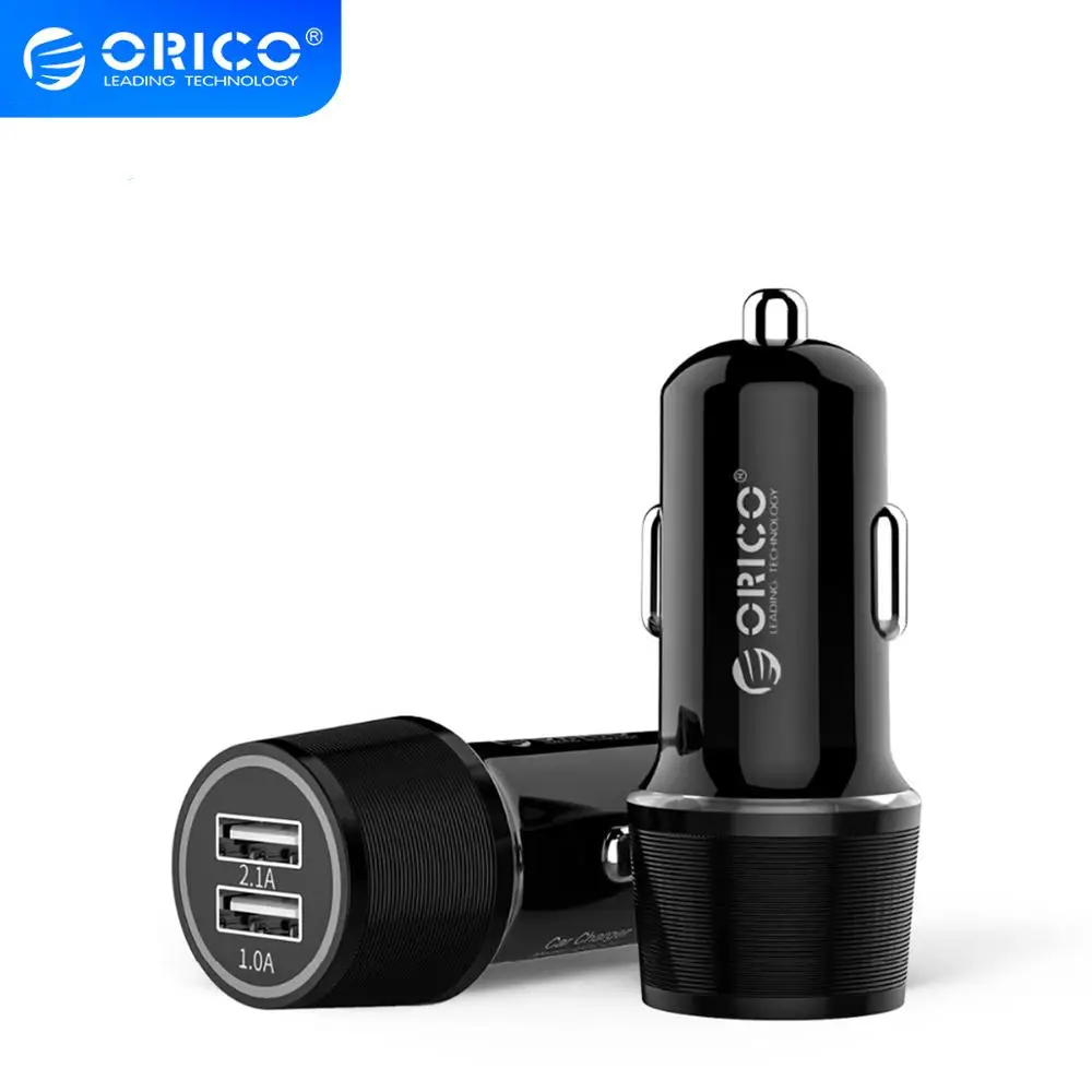 Автомобильное зарядное устройство ORICO Mini USB с двойным выходом 15 5 Вт максимальное