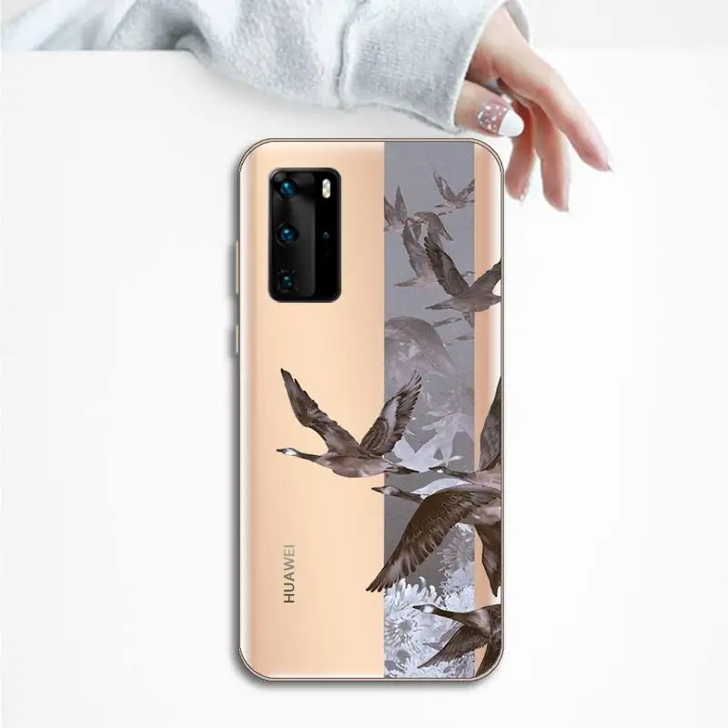 

Rose flowers art Phone Case Transparent for Huawei P20 P30 P40 honor 8 10i P smart 2019 Samsung A71 A21S S10 20 plus