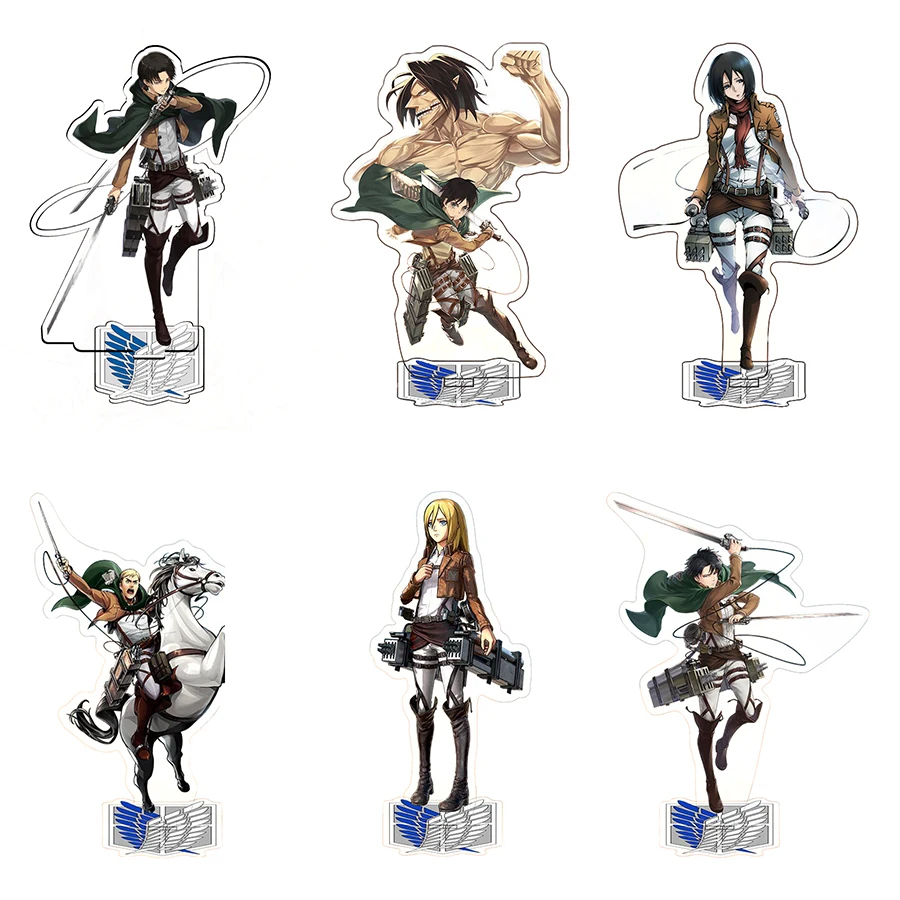 

Anime Figure Attack on Titan Double Sided Acrylic Stand Model Shingeki no Kyojin Plate Desk Decor Standing Sign for Friend Gifts