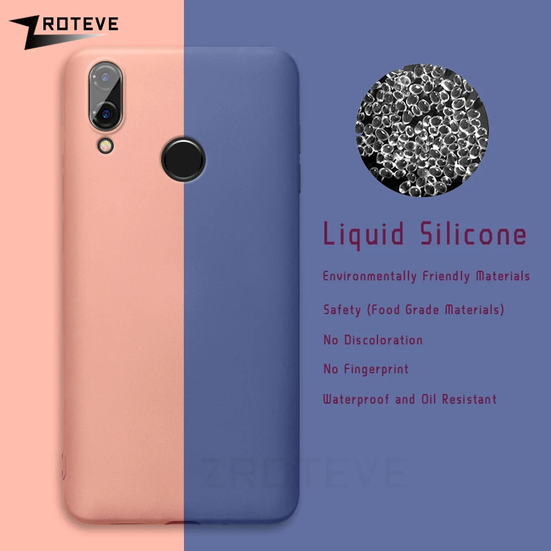 Чехол P Smart 2019 жидкий силиконовый чехол ZROTEVE для Huawei Plus + гладкий |