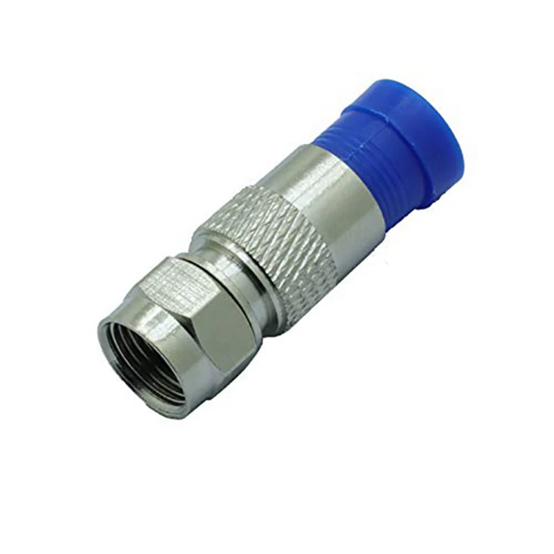 

50PCS RG6 Compression Connectors Coaxial Cable Waterproof Connection F Compression Connector RG6 Coaxial Compression Tool