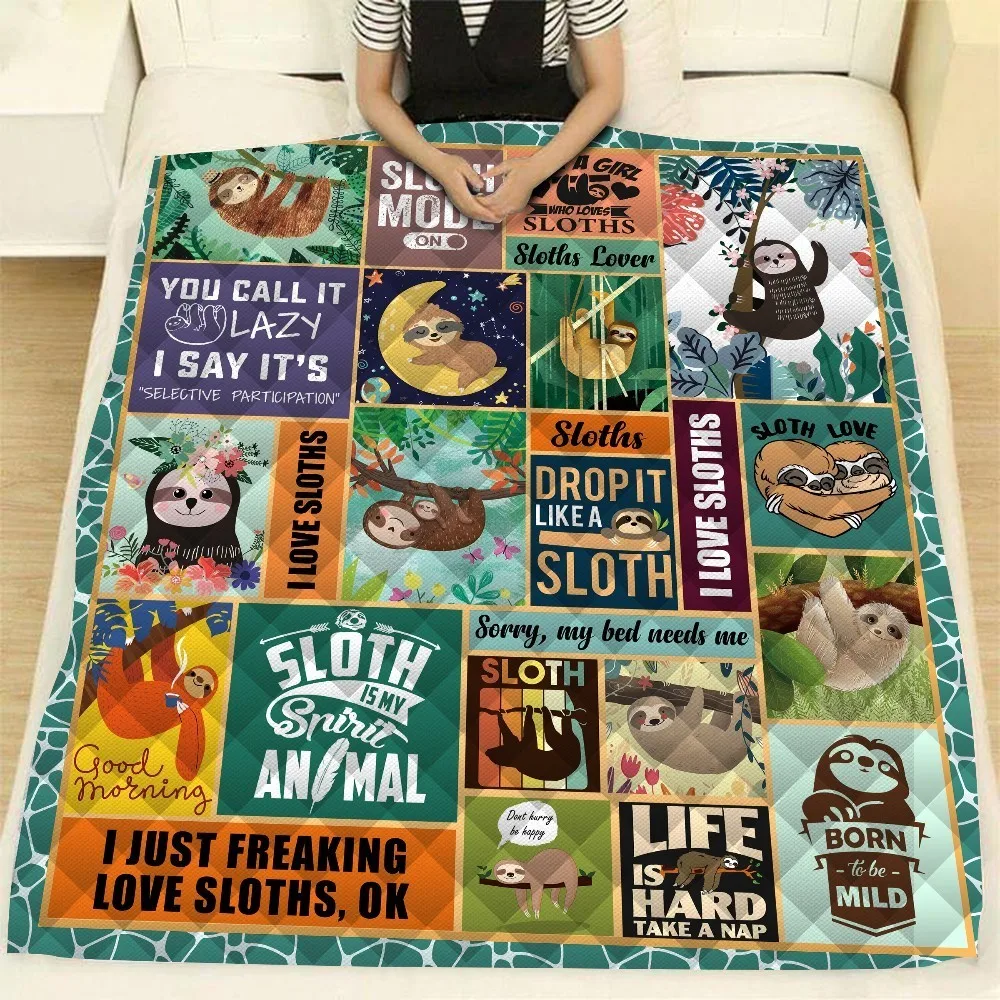 Cute Monkey Printed Home Sofa Cover Quilt Queen Size Kids Adult Warm Blankets For Beds Soft Outdoor Camping | Дом и сад