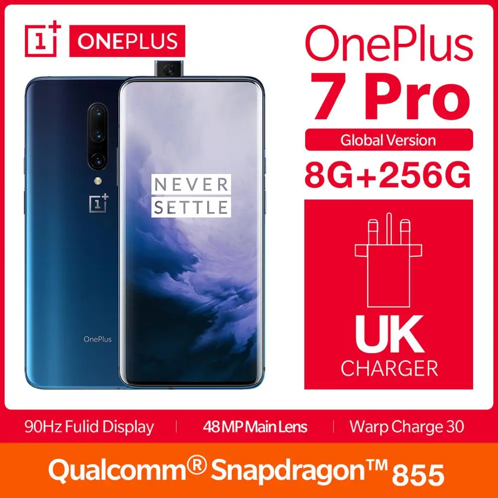 Глобальная версия OnePlus 7 Pro 8 Гб 256 ГБ 90 Гц 6 67 &quotAMOLED экран 48 МП Тройная камера 4000 мАч