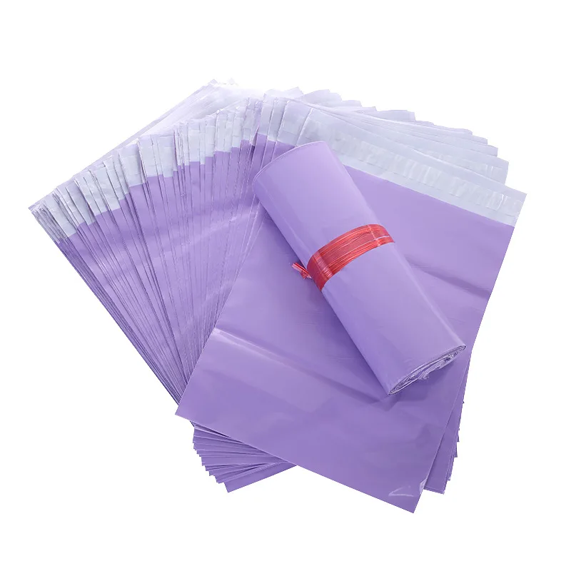 100pcs Purple Courier Packaging Bags Envelope Shipping Supplies Package Plastic Self-Adhesive Mailing Bag Poly Mailers