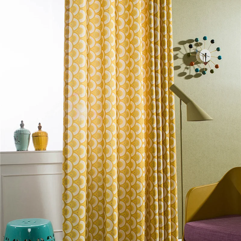 

Japanese Noren Panel Curtains Blackout Yellow Blue Green for Living Room Bedroom Kitchen Window Drape
