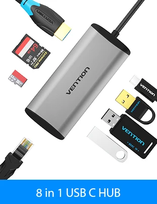 Vention USB 3,0 концентратор высокоскоростной USB3.0 к RJ45 Ethernet адаптер USB разветвитель 1000 Мбит/с сетевая карта для Macbook ноутбука ПК планшета
