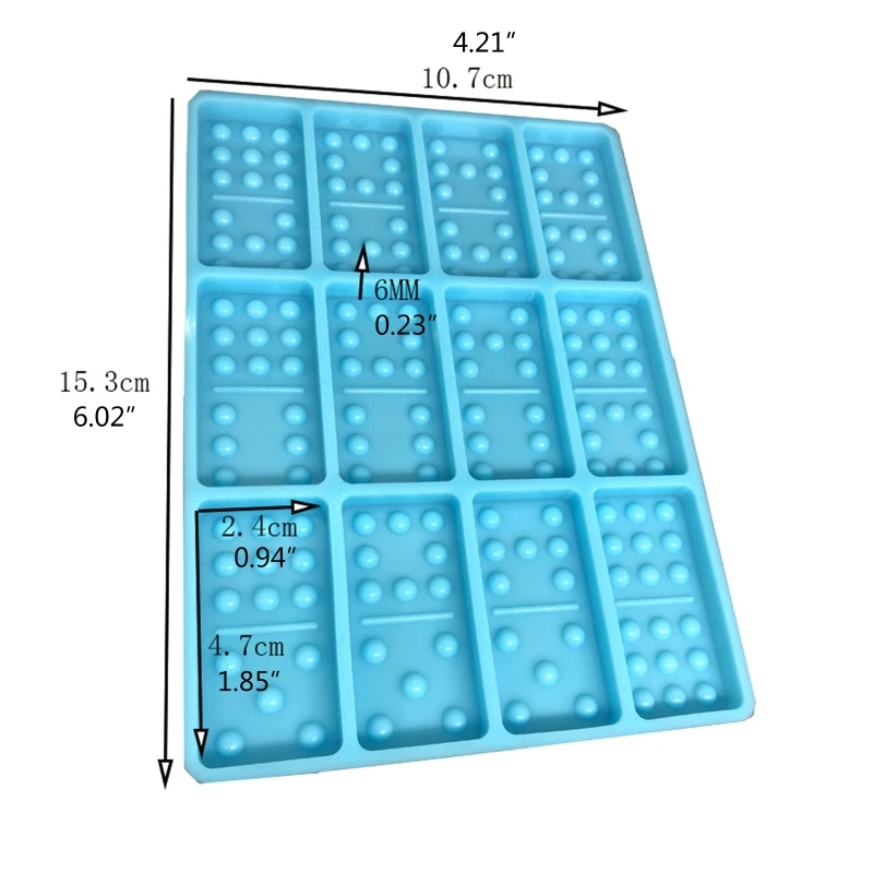 

5Pcs/Set Crystal Epoxy DIY Craft Resin Game Mold Dominoes Casting Silicone Mould