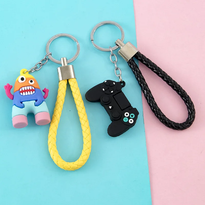 Модный брелок для ключей с мультяшной игровой консолью изысканный подвесной в