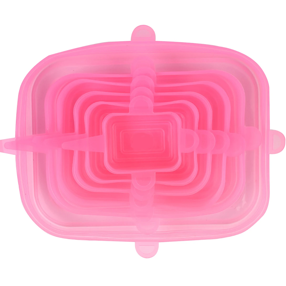 Многоразовые силиконовые крышки для пищевых продуктов 6 шт. эластичный