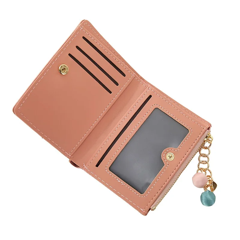 Женские маленькие милые розовые кошельки короткий кошелек для монет мини