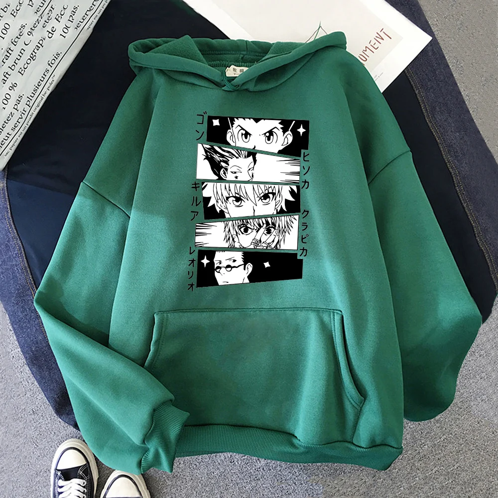 Толстовка Killua And Gon классическая с капюшоном в стиле Харадзюку Повседневная