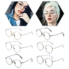 Классические круглые стеклянные очки в стиле ретро, с защитой от сисветильник, с антибликовым УФ-фильтром, компьютерные очки, игровые очки