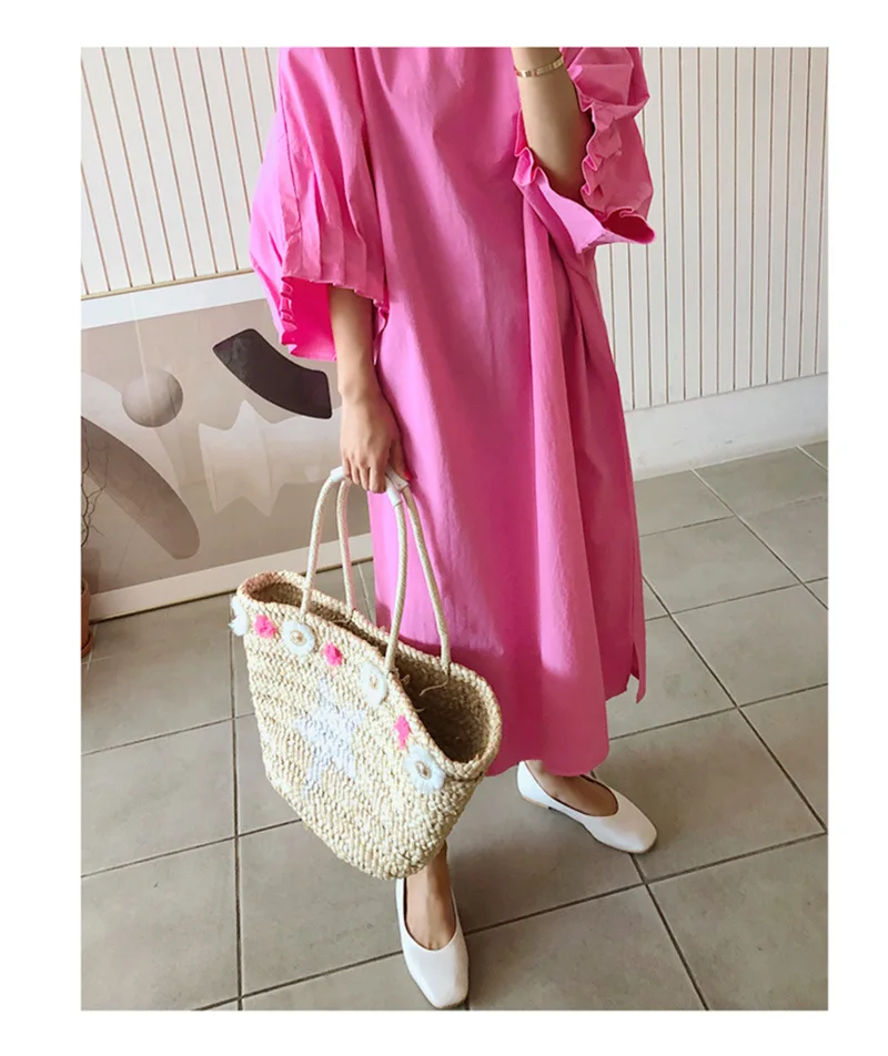 

Fashion Women Dress New Korean Style Cotton Casual Ladies Dress Temperament Big Size Spring New 2021 Women Clothing