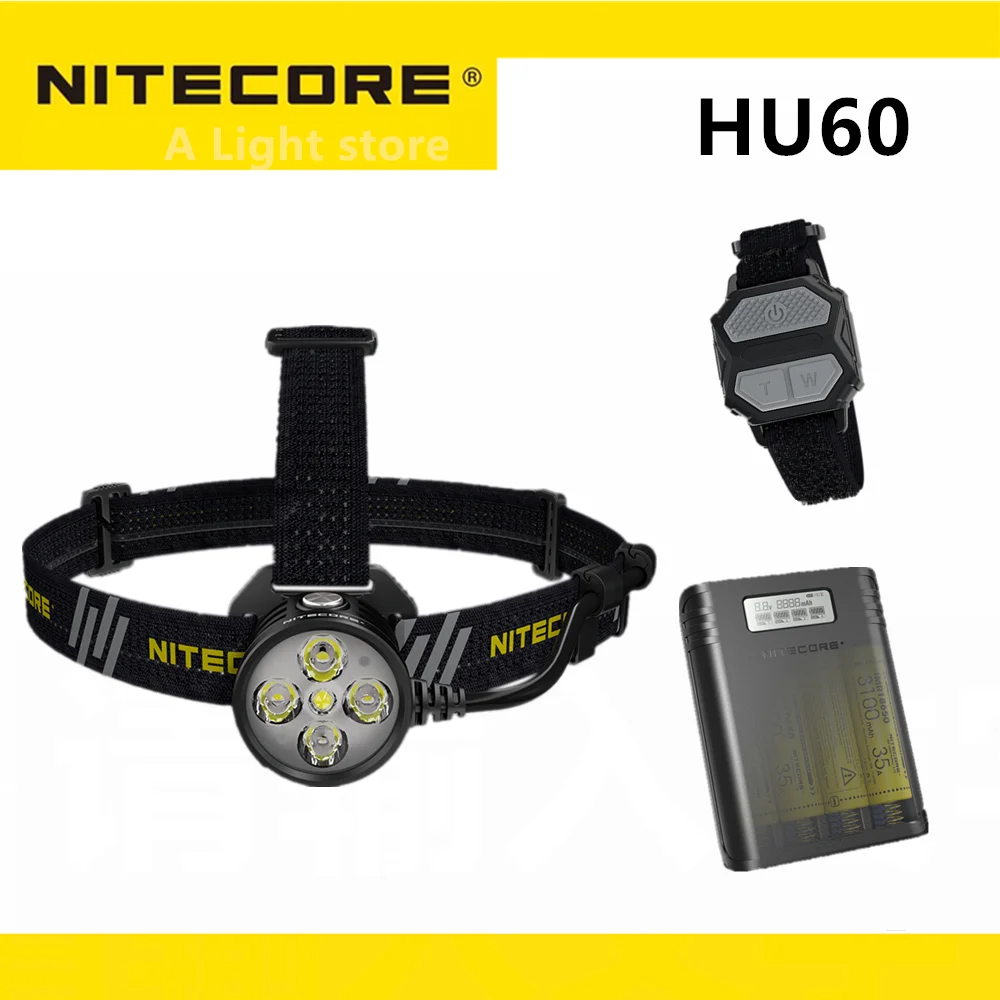 Оригинальный светодиодный фонарь NITECORE HU60 4 x CREE XP-G3 S3 LED s + 1 XHP35 HD E2 максимальная