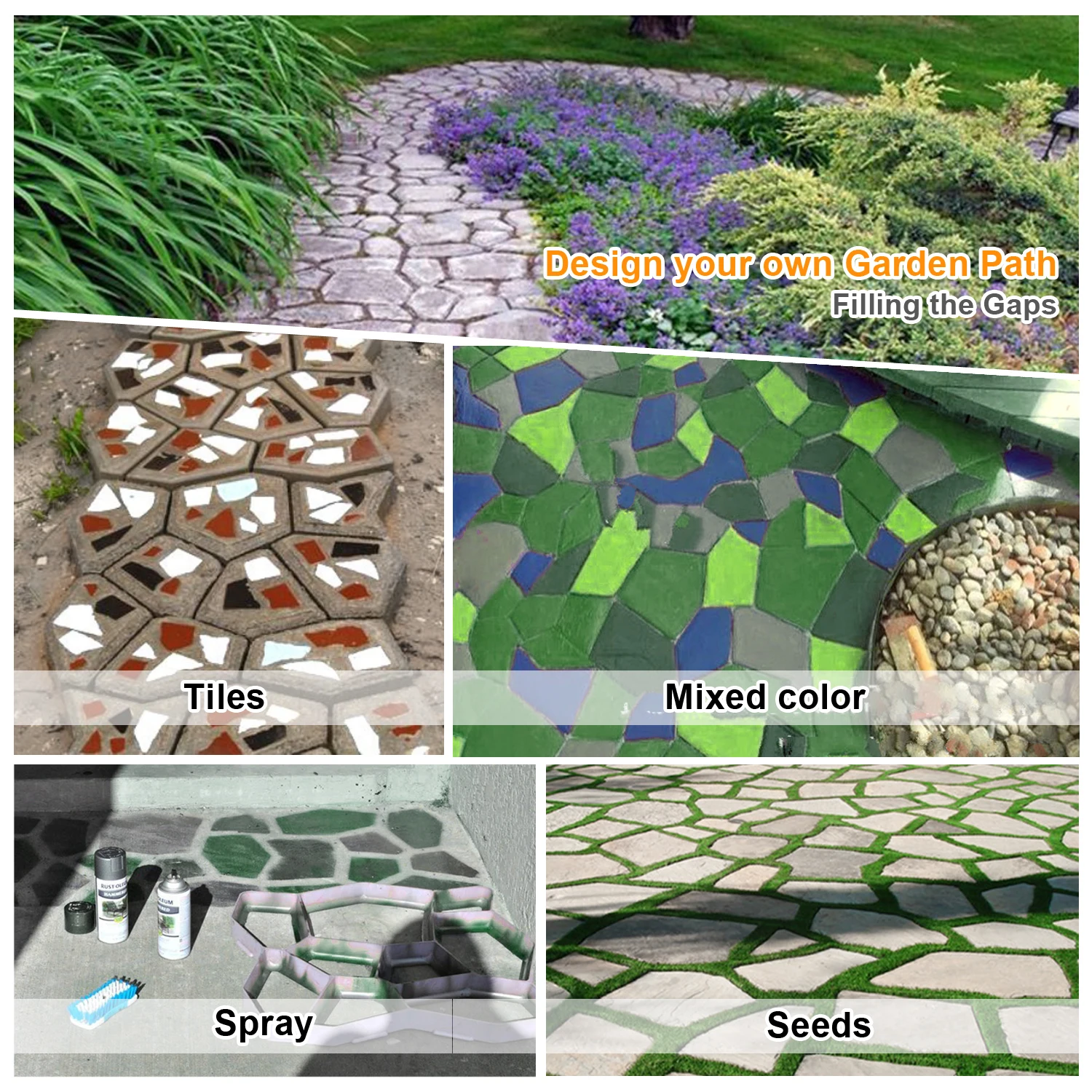 Форма для садовых дорожек сделай сам 42 5x42 5 см |