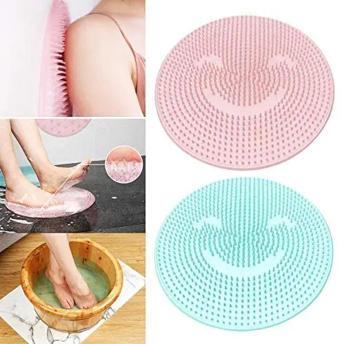 

Silicone Bath Shower Body Brush Hair Scalp Massager Rubbing Back Scrubber Shower Extended Scrubber Scrub Sponge
