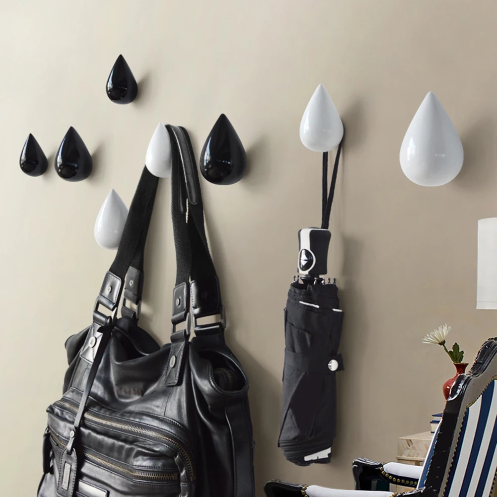 Модная креативная одежда в форме капель крючки для струйной печати настенный