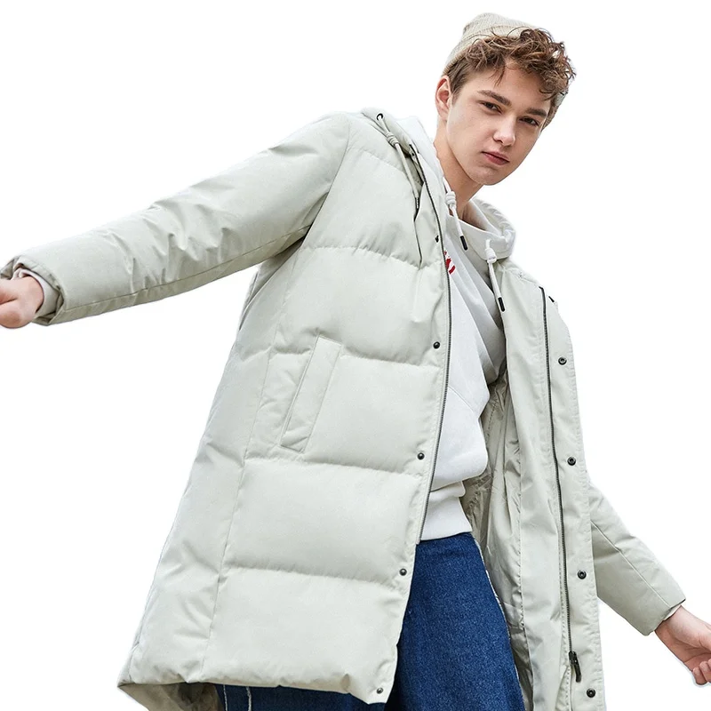 SEMIR 2019 Новая зимняя мужская куртка 2XL сверхдлинное пальто на утином пуху Толстая