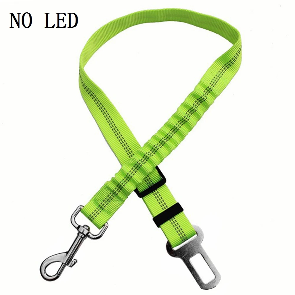 green no LED Светодиодный поводок для собак, поводок для собак, ошейник для собак, жилет для прогулок, нейлоновый светодиодный жгут, мигающий светильник для чихуахуа - Цвет: green no LED