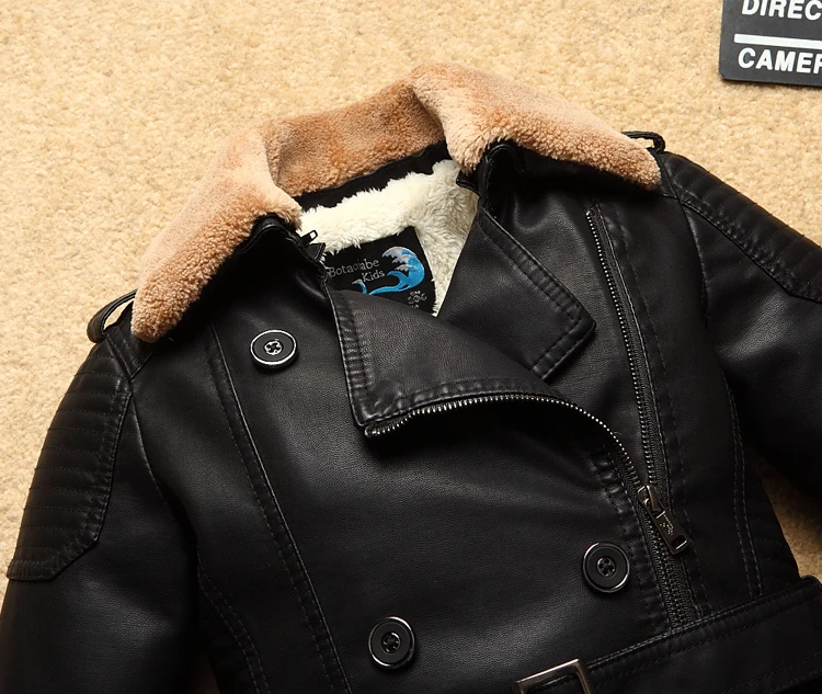 Детская кожаная куртка с капюшоном для мальчиков и девочек 1 14 лет|Куртки пальто| |