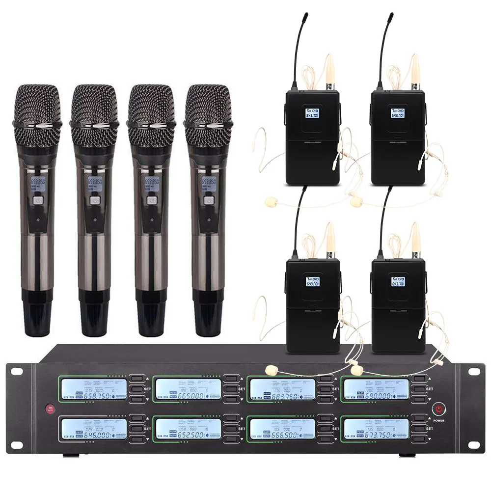 저렴한 전문 UHF 무선 마이크 시스템 핸드 헬드 마이크, 교회 학교 야외 활동 무대 마이크에 사용